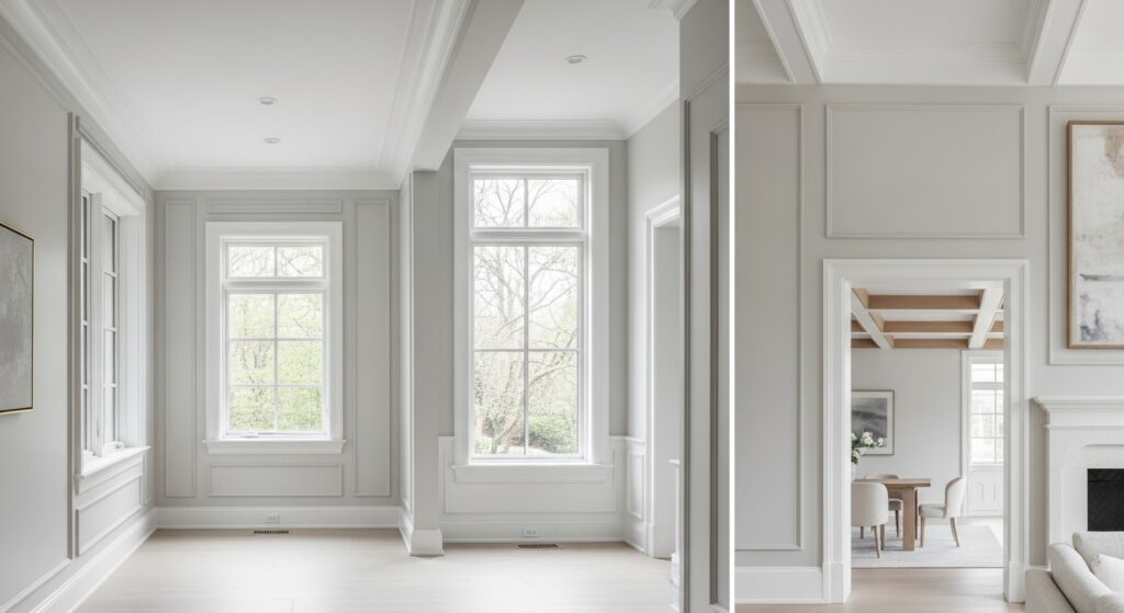 Plastering Services MA & RI: Beautiful interior walls and ceilings with smooth plastering work, showcasing elegant finishes and refined details.